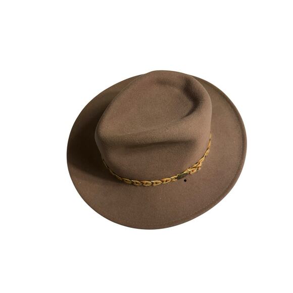 Renegade Headwear LiteFelt 100% Wool Gambler Brown Western Hat Large packable - Picture 2 of 6